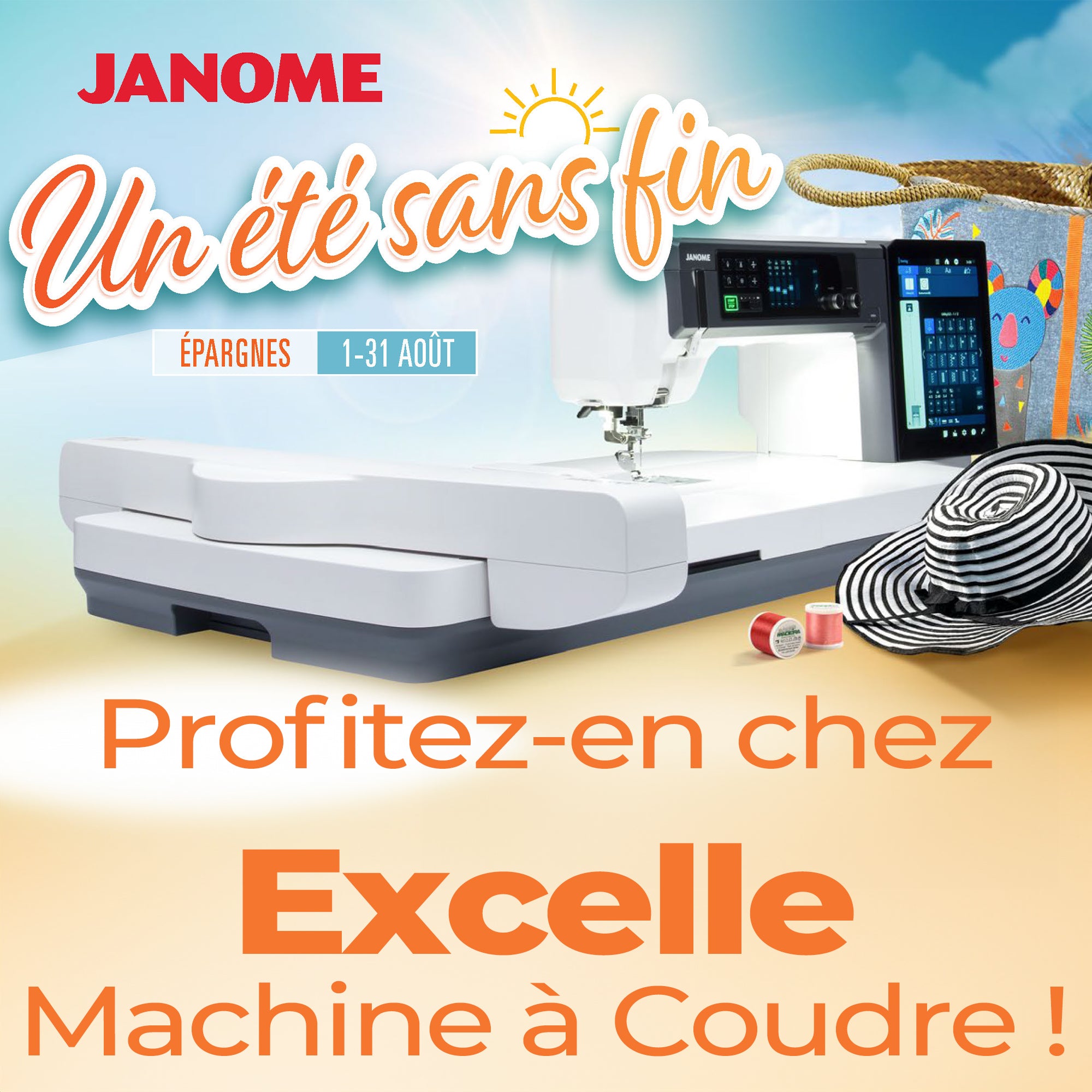 Promotion Janome Août 2024 - Un Été sans Fin