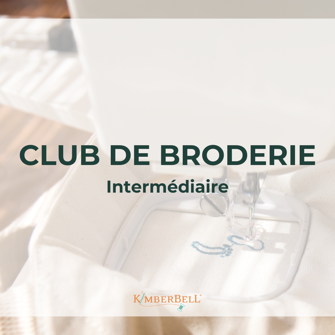 Broderie avec en écriture: Club de broderie intermédiaire