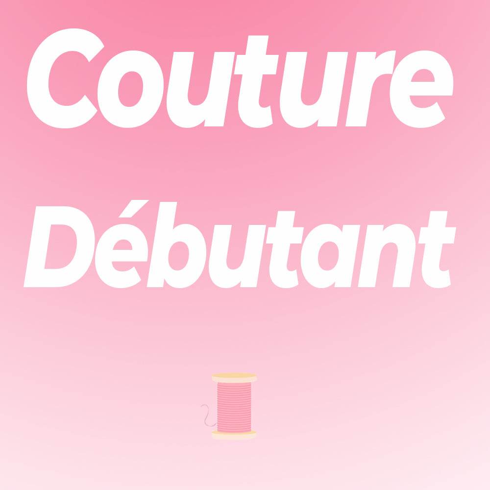 Encadré rose avec inscription "couture débutant"