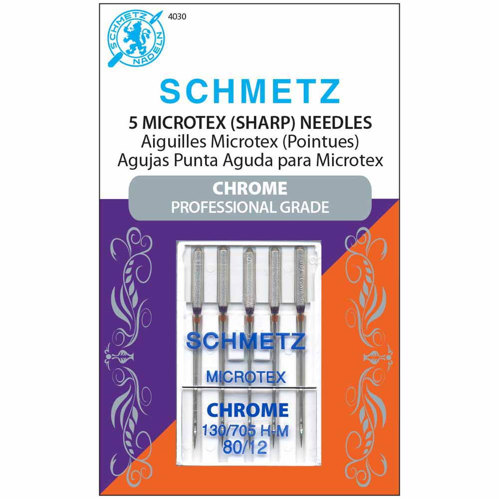 Aiguilles Microtex (Pointues) / 5 Microtex Sharp CHROME 130/705 H-M CF