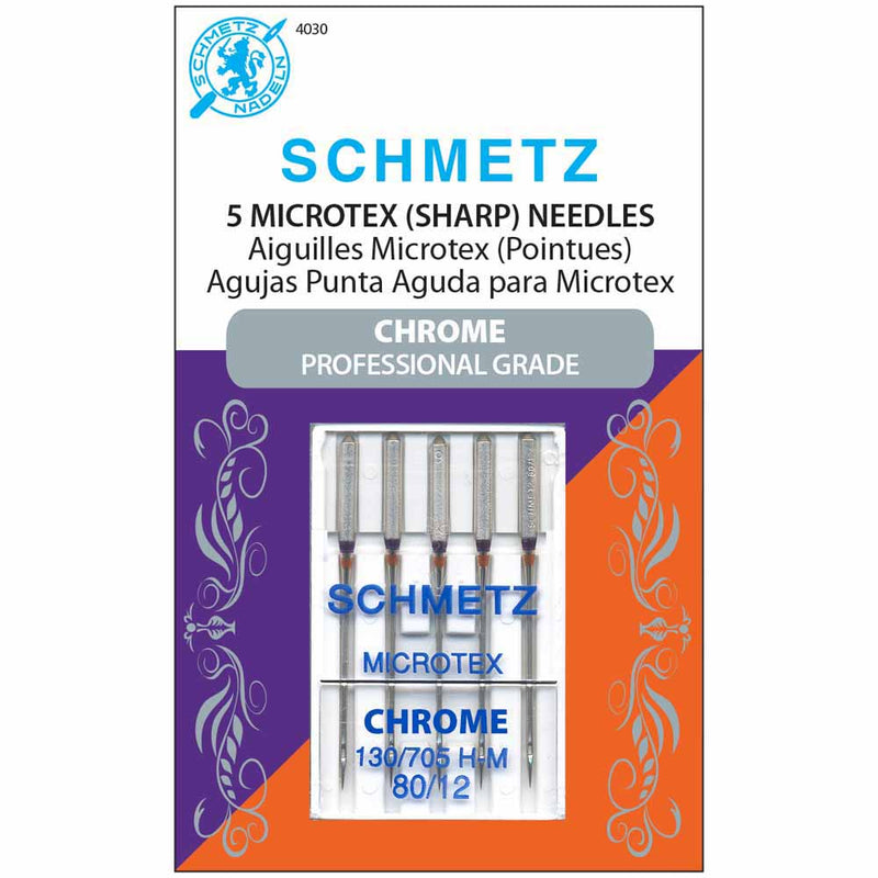 Aiguilles Microtex (Pointues) / 5 Microtex Sharp CHROME 130/705 H-M CF