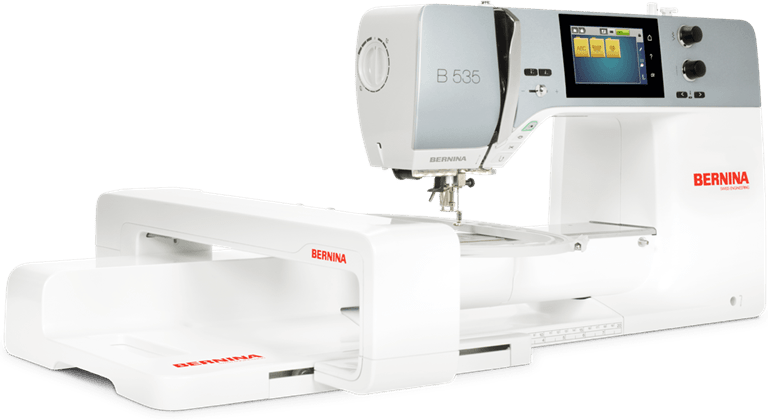 Bernina B 535 machine à coudre et à broder – Machine à coudre et à broder électronique avec écran tactile, bras libre étendu et fonctionnalités avancées pour une couture et une broderie précises.