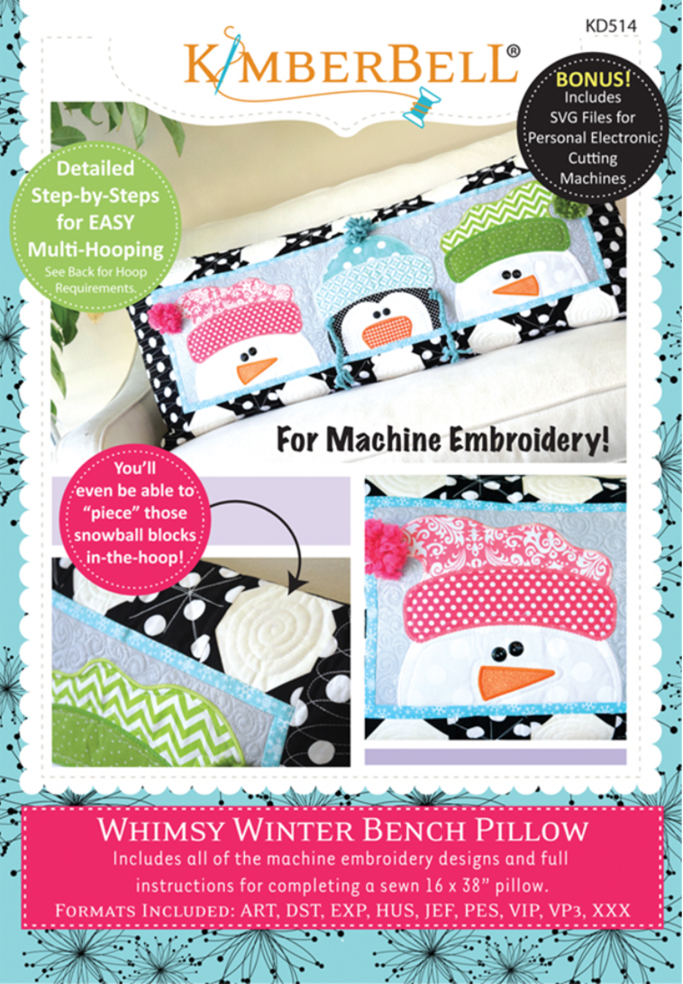 Oreiller de banc d'hiver fantaisie -  "Whimsy Winter Bench Pillow"