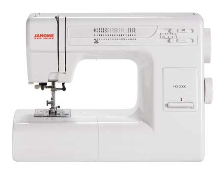 Machine Ă  coudre Janome HD3000 de couleur blanche