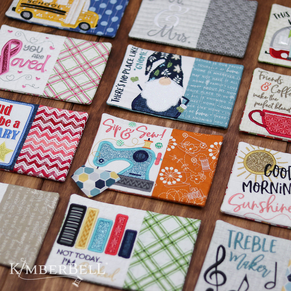 Tapis de tasse "Mug Rugs" / CD Broderie