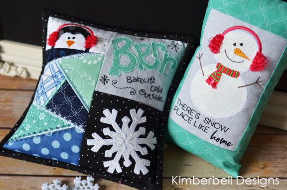 Coussin Jan, Feb, Mar, Apr - "Bench Buddies: Jan, Feb, Mar, Apr" / CD Broderie