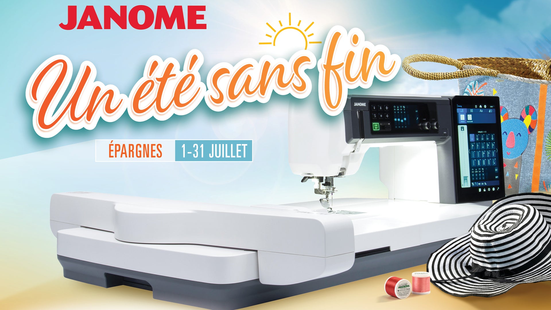 Promotion Janome 1er au 31 juillet | Un Été sans Fin 🌞