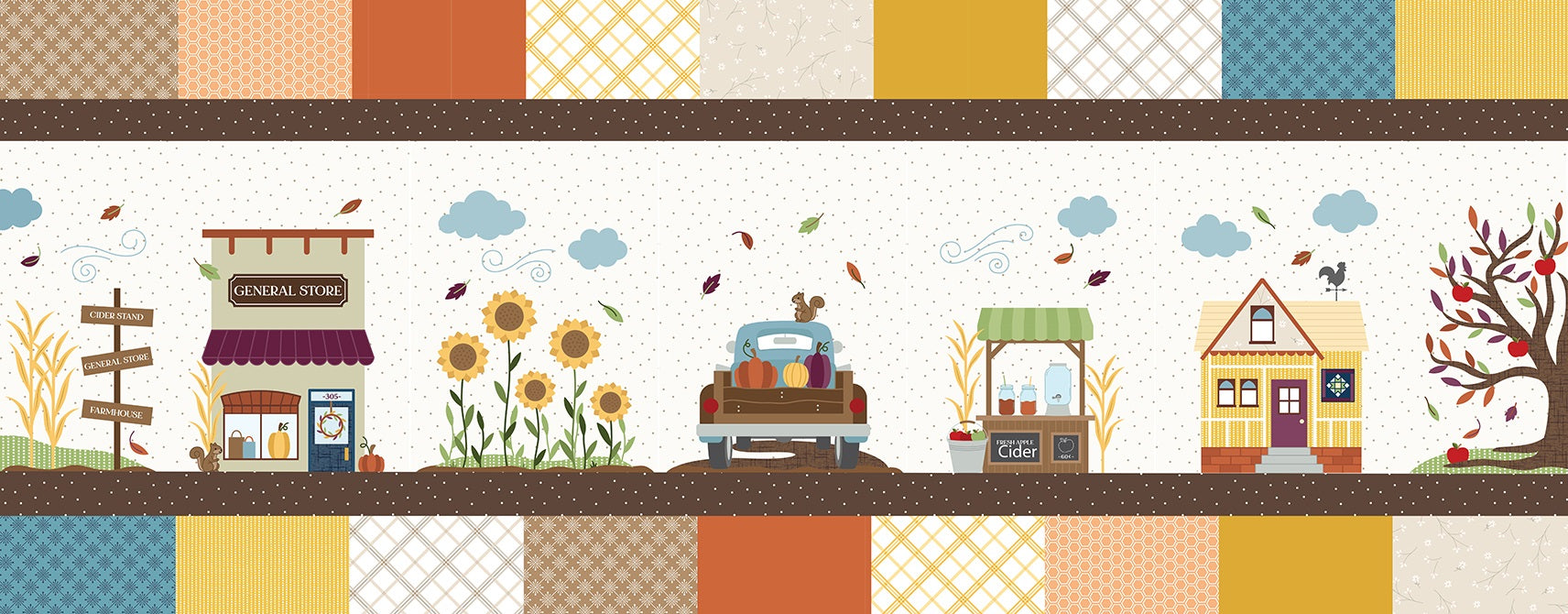 KIMBERBELL Projet Autumn Acres Bench Pillow