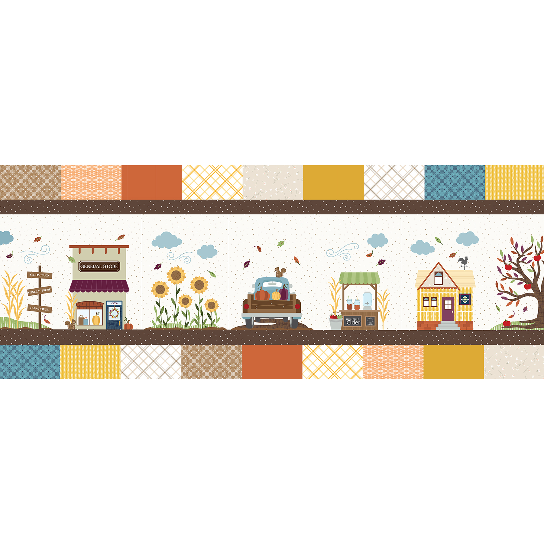KIMBERBELL Projet Autumn Acres Bench Pillow