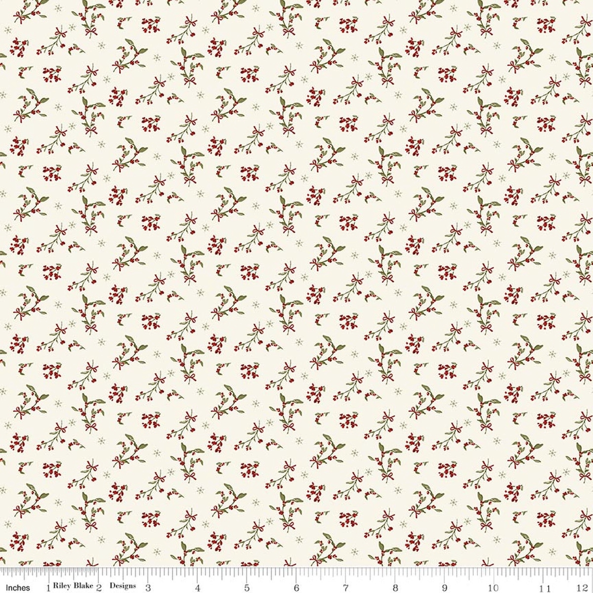 RILEY BLAKE - Christmas greetings berries, crème