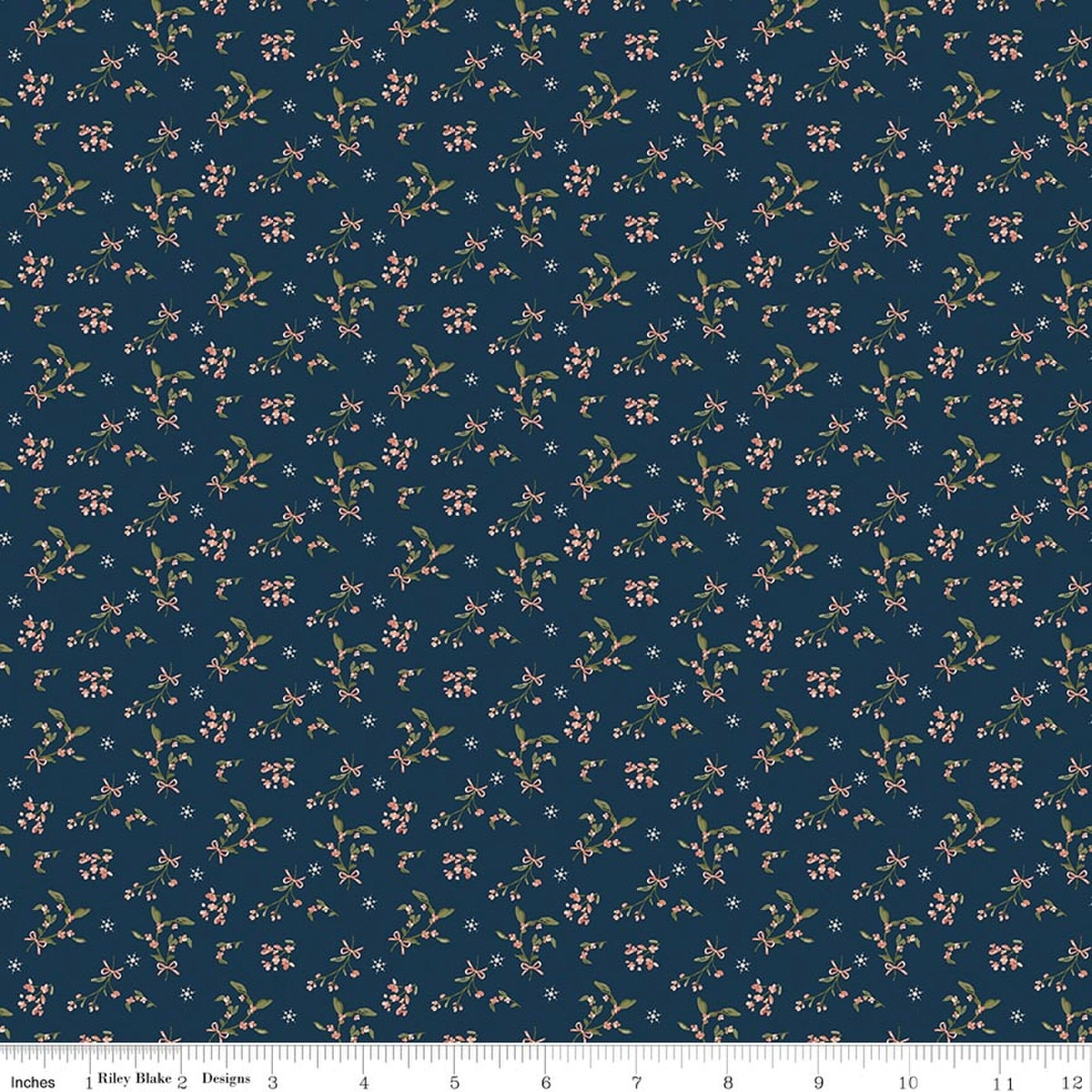 RILEY BLAKE - Christmas greetings berries-bleu