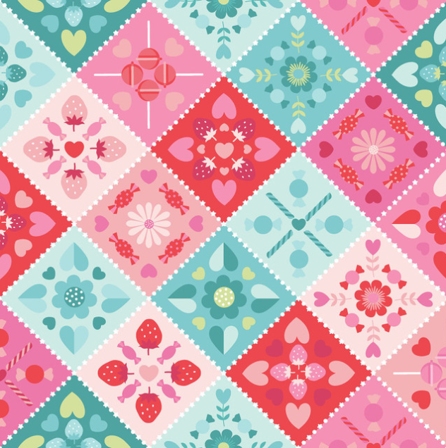 Kimberbell tissus Sweet Shoppe Bonbons Kaléidoscope