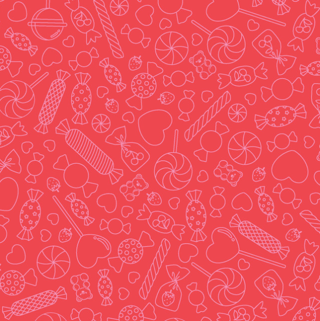 Kimberbell tissus Sweet Shoppe Bonbons rouges