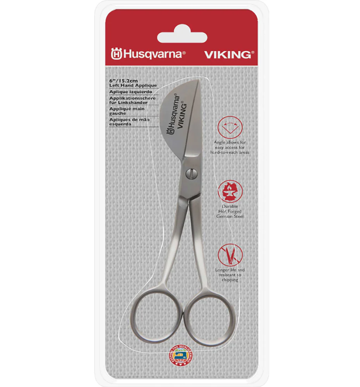 Ciseaux pour appliqués Husqvarna Viking 6" (15,2 cm) pour GAUCHERS