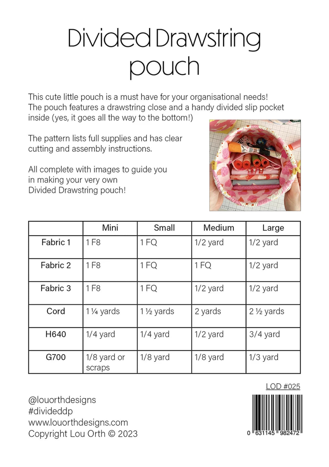 Patron Divided Drawstring Pouch