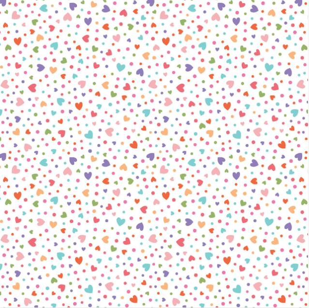 Kimberbell tissus Sweet Shoppe Coeur Multicolore