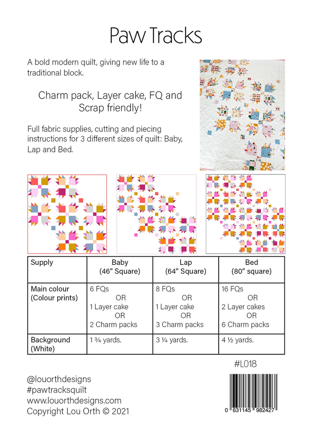 Patron Paw Tracks Quilt