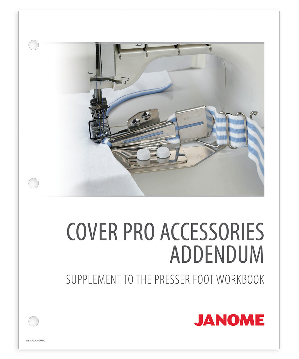 JANOME libre d'exercice pour la recouvreuse Coverpro