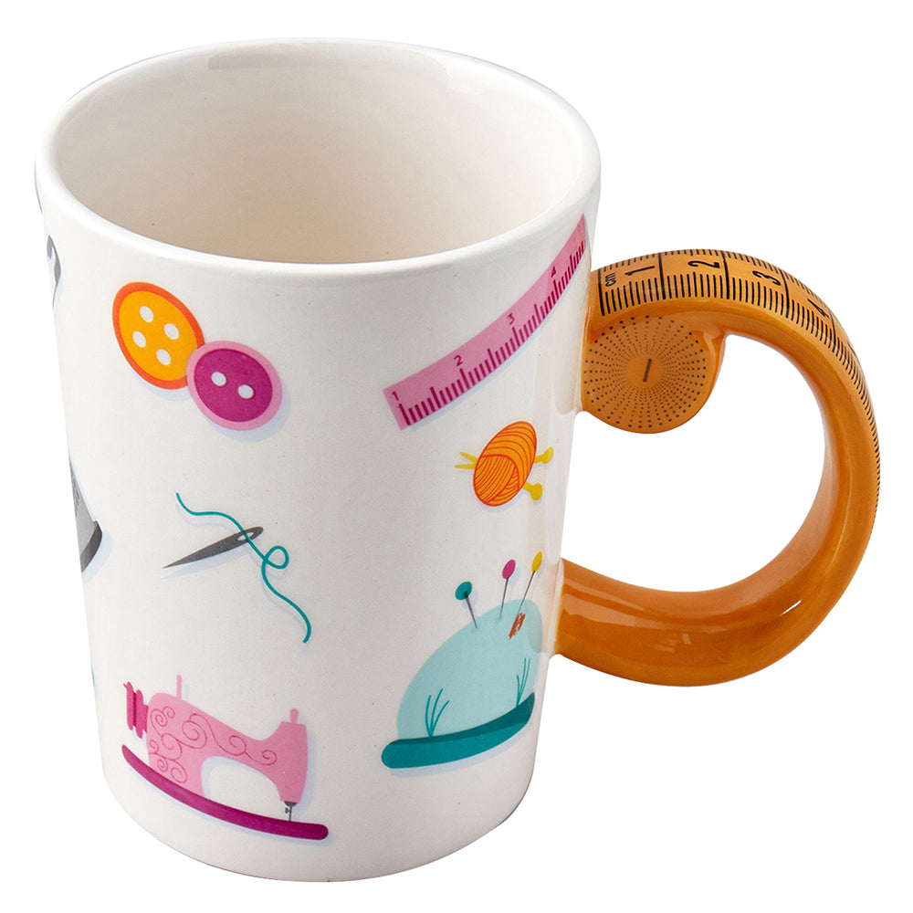 Tasse à boire avec manche en ruban à mesurer SEW TASTY - orange